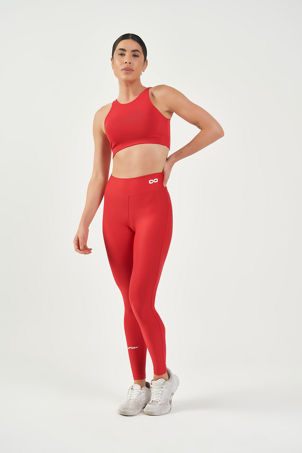 CONJUNTO LEGGING DANI VERMELHO + TOP LEGGING DANI VERMELHO
