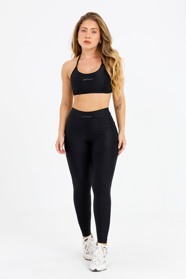 Conjunto Legging Sabrina Luxos Preto + Top Amora Luxos Preto